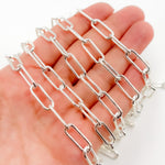 Load image into Gallery viewer, Sterling Silver Smooth Paperclip Chain