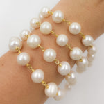 Load image into Gallery viewer, Gold Plated Wire Freshwater Pearl Chain