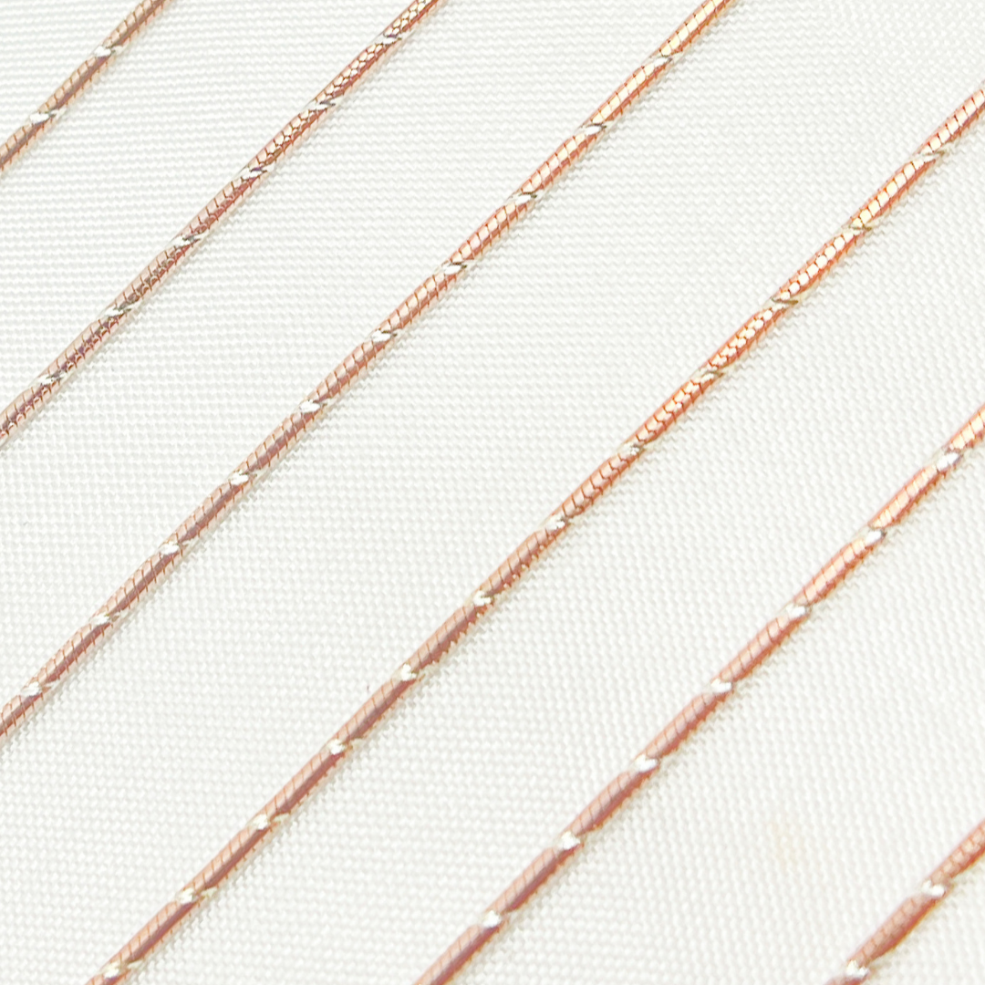 Rose Gold Plated 925 Sterling Silver Beading Chain