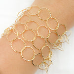 Load image into Gallery viewer, 14K Gold Filled Hammered Round Link Chain