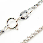 Load image into Gallery viewer, 025CRDLGWG18K. 18K Solid White Gold Rope Chain