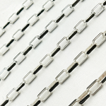 Load image into Gallery viewer, Two Tone Black Rhodium and 925 Sterling Silver Paperclip Chain