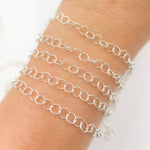 Load image into Gallery viewer, Sterling Silver Twisted Round Link Chain