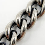 Load image into Gallery viewer, Oxidized Sterling Silver Smooth Curb Chain
