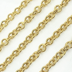 Load image into Gallery viewer, Gold Plated Sterling Silver Hollow Round Link Chain