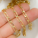 Load image into Gallery viewer, Gold Plated 925 Sterling Silver Ultra Flat Paperclip Chain