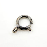 Load image into Gallery viewer, 5MM Black Rhodium Sterling Silver Spring Ring Clasp