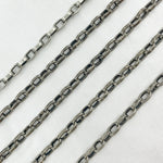 Load image into Gallery viewer, Oxidized Sterling Silver Flat Box Chain