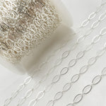 Load image into Gallery viewer, Sterling Silver Flat Long and Short Oval Link Chain