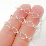Load image into Gallery viewer, Sterling Silver Heart & Oval Link Chain