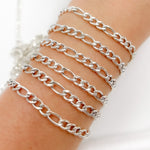 Load image into Gallery viewer, Sterling Silver Figaro Chain