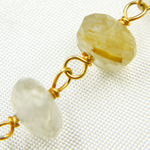 Load image into Gallery viewer, Golden Rutile Gold Plated 925 Sterling Silver Wire Chain.