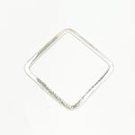 Load image into Gallery viewer, White Sterling Silver Brushed Square Connector