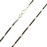 Load image into Gallery viewer, Black Rhodium Sterling Silver Popcorn Satellite Necklace