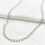 Load image into Gallery viewer, 80DRH. White Rhodium Sterling Silver Textured Cable Necklace