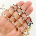 Load image into Gallery viewer, Cubic Zirconia Pear Shape Connected Chain