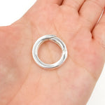 Load image into Gallery viewer, 23MM White Sterling Silver Round Clasp