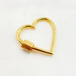 Load image into Gallery viewer, DC1001. Sterling Silver Heart Screw Clasp