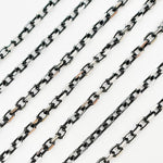 Load image into Gallery viewer, Black Rhodium Sterling Silver Diamond Cut Box Chain