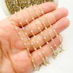 Load image into Gallery viewer, Blue Opal Wire Wrap Chain