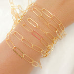 Load image into Gallery viewer, 14k Gold Filled Paperclip Flat Chain
