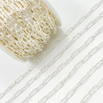 Load image into Gallery viewer, Sterling Silver Hammered Paperclip Chain