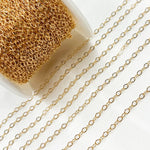 Load image into Gallery viewer, 14K Gold Filled Oval Flat Link Chain