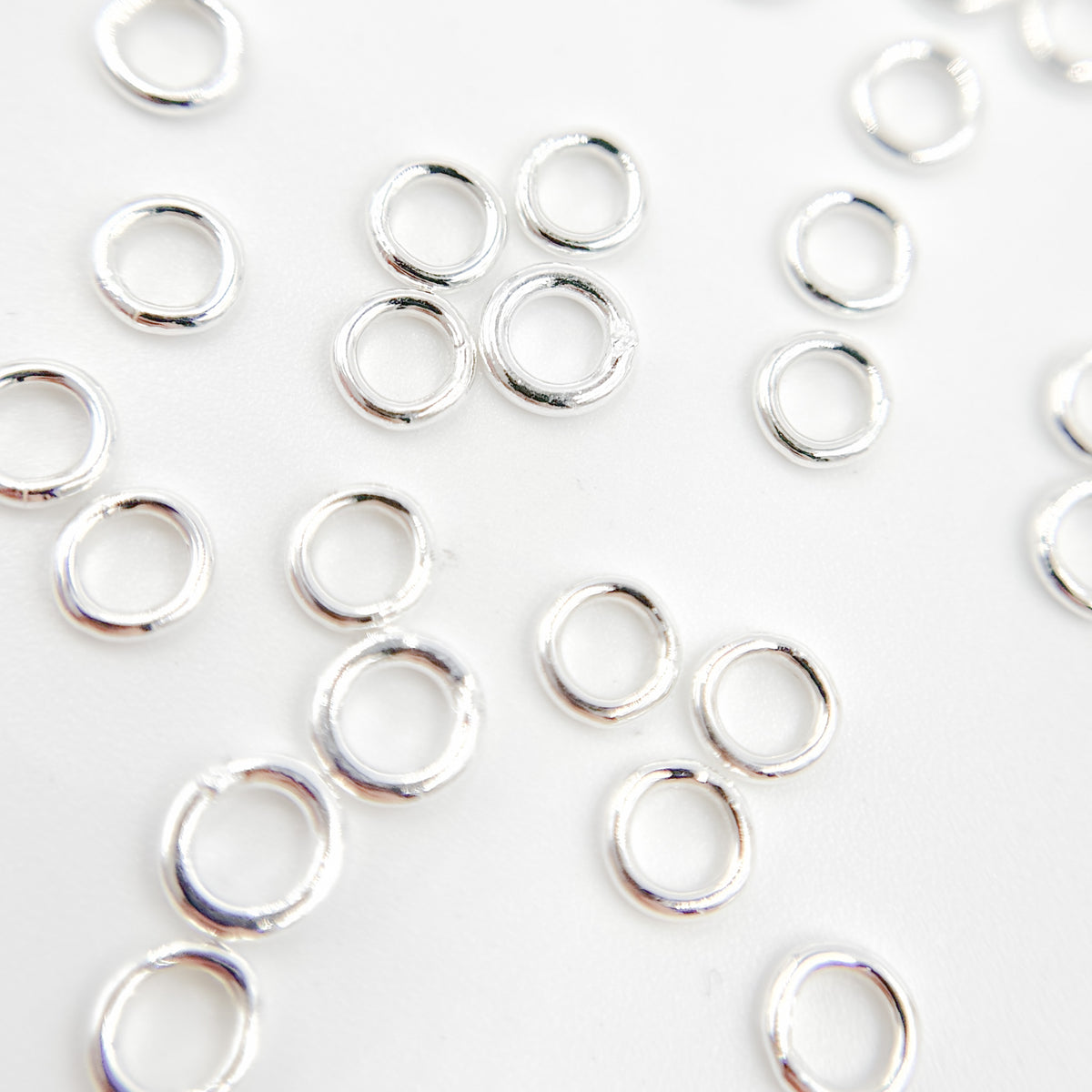 White Sterling Silver Close Jump Ring