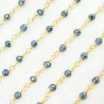 Load image into Gallery viewer, Coated Black Spinel Wire Chain