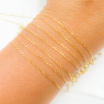 Load image into Gallery viewer, 14K Solid Gold Long Curb Chain