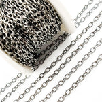 Load image into Gallery viewer, Black Rhodium Sterling Silver Black Rhodium Cable Chain
