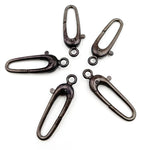 Load image into Gallery viewer, 30MM Black Rhodium Matt Sterling Silver Oval Clasp