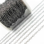 Load image into Gallery viewer, Black Rhodium Sterling Silver Cable Link Chain