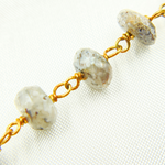 Load image into Gallery viewer, Coated Dot Quartz Gold Plated Wire Chain