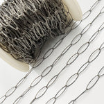 Load image into Gallery viewer, Oxidized Sterling Silver Diamond Cut Oval Link Chain
