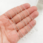 Load image into Gallery viewer, Sterling Silver Long and Short Link Chain