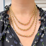 Load image into Gallery viewer, 568/A136. 14K Solid Gold Hollow Cable Link Chain