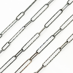 Load image into Gallery viewer, V3BR. Black Rhodium 925 Sterling Silver Paperclip Chain