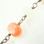 Load image into Gallery viewer, Multi Moonstone Oxidized Wire Chain