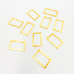 Load image into Gallery viewer, Gold-plated Sterling Silver Brushed Rectangle Connector