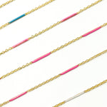 Load image into Gallery viewer, 70/7796GF. 14k Gold Filled Enamel Bar Link Chain