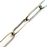 Load image into Gallery viewer, Oxidized Sterling Silver Smooth Paperclip Necklace
