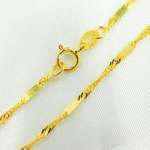 Load image into Gallery viewer, 14K Solid Gold Singapore Bar Chain