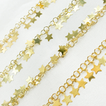 Load image into Gallery viewer, V71GP. Gold Plated 925 Sterling Silver Dangle Star Chain
