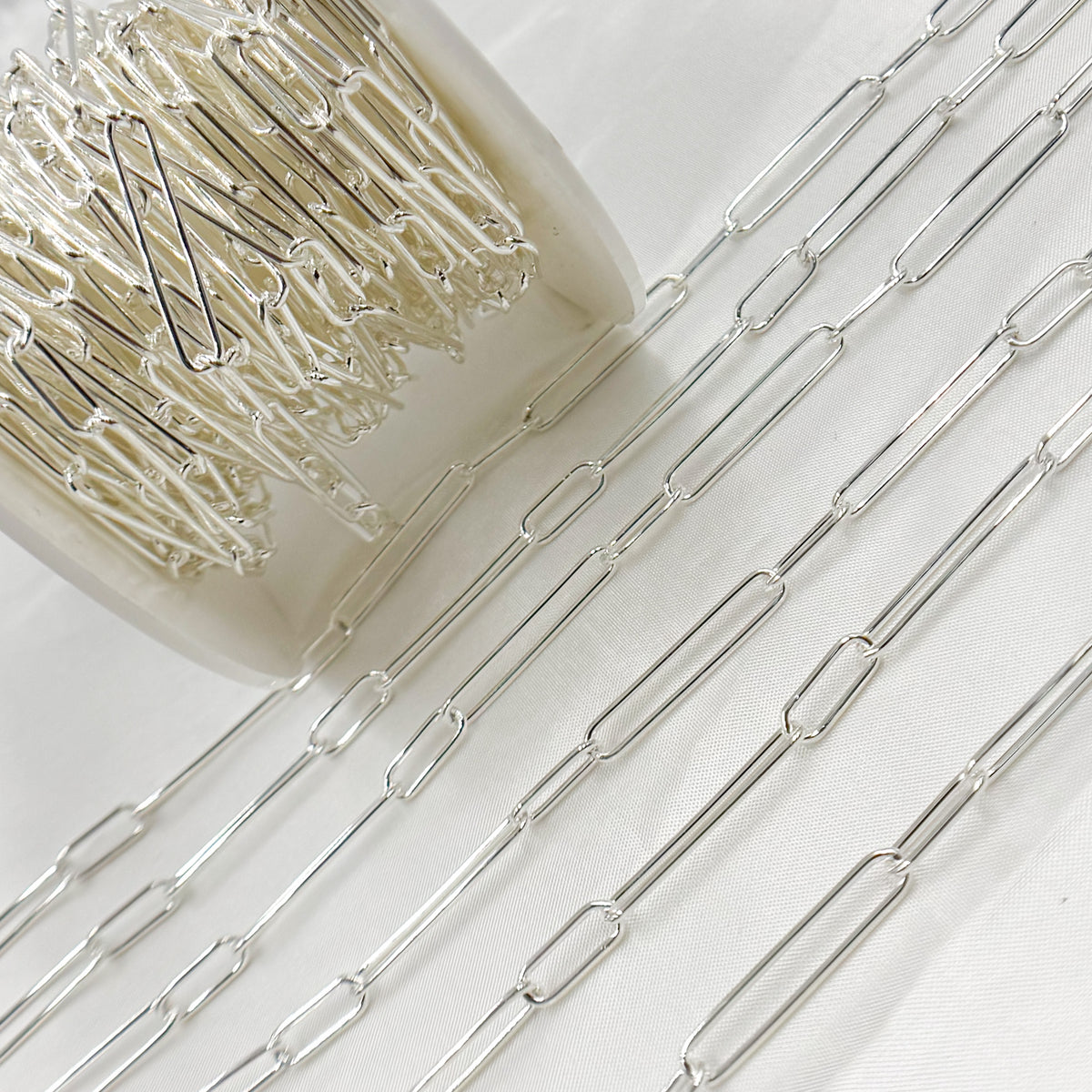 Sterling Silver Smooth Paperclip Chain