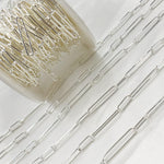 Load image into Gallery viewer, Sterling Silver Smooth Paperclip Chain