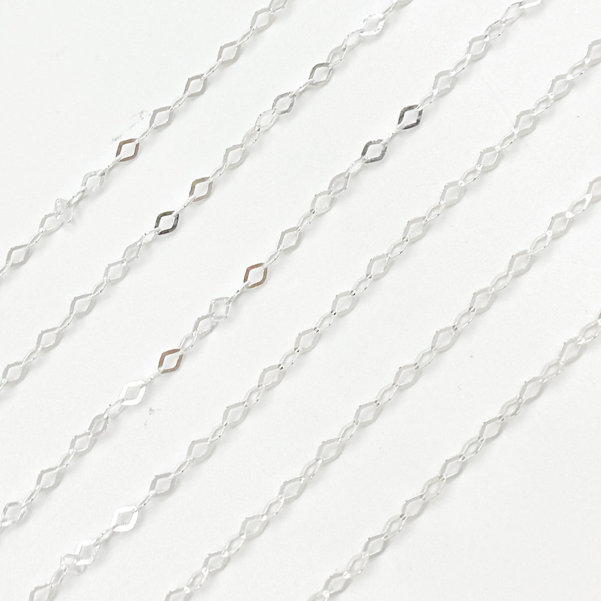 Sterling Silver Flat Rhomb Link Chain