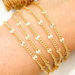 Load image into Gallery viewer, 14k Gold Filled Curb & Diamond Cut Marina Link