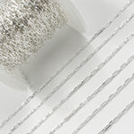 Load image into Gallery viewer, Sterling Silver Diamond Cut Paperclip Chain