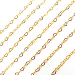 Load image into Gallery viewer, 14K Yellow Solid Gold Flat Heart Link Chain